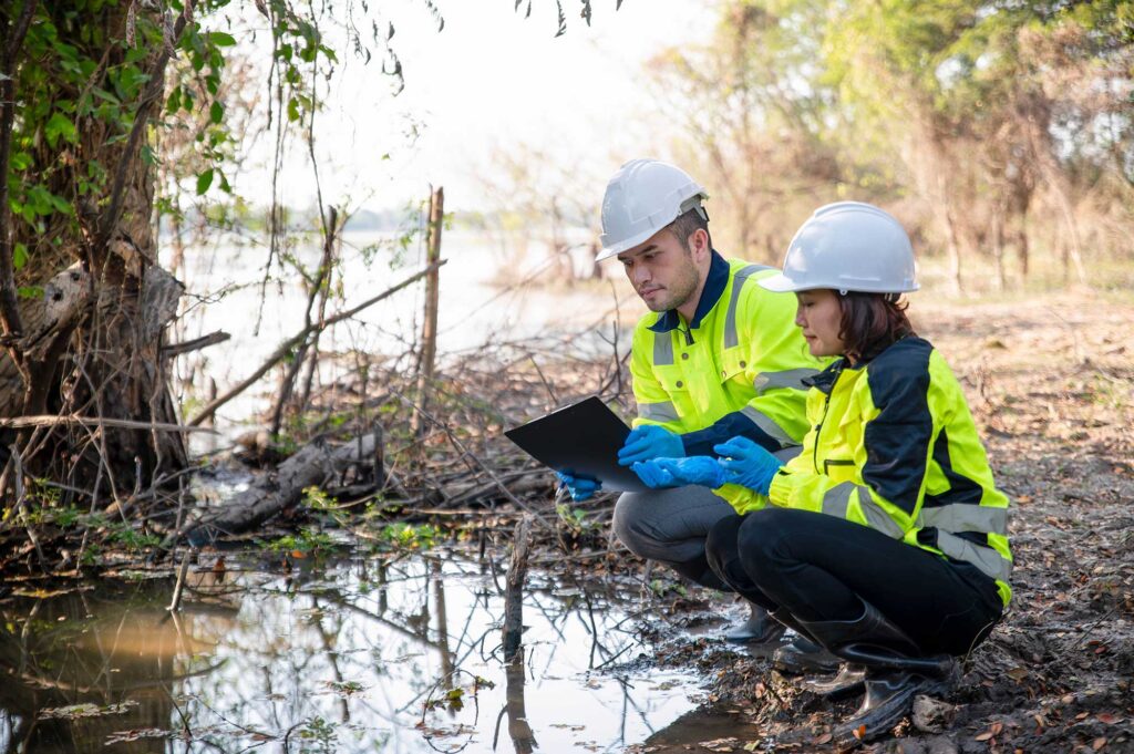 People making a list of conservation work to do